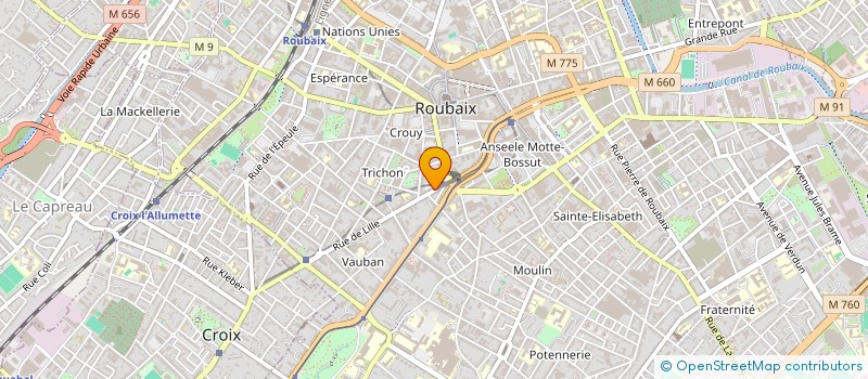 localisation de l'entreprise SCI JEAN JAURES  ROUBAIX