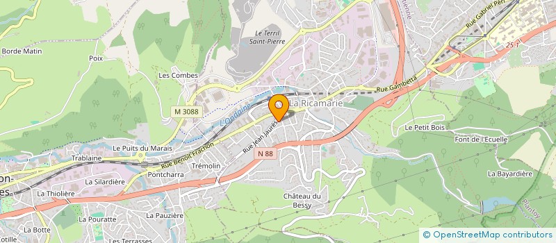 localisation de l'entreprise SCI JEAN JAURES  LA RICAMARIE