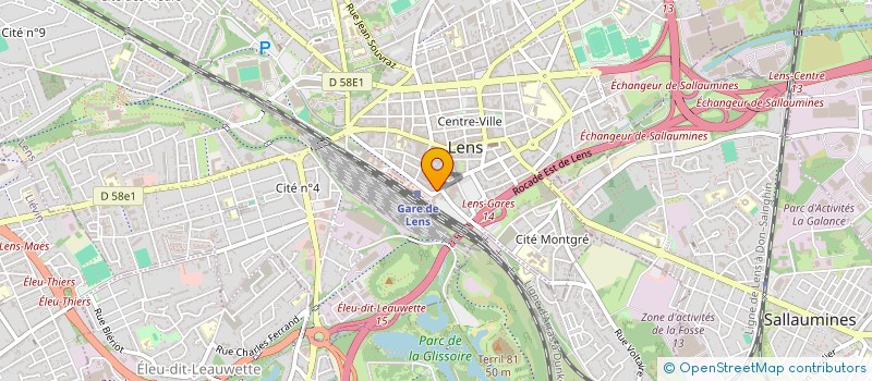 localisation de l'entreprise SCI JEAN JAURES  LENS