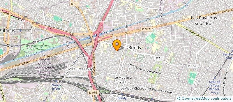 localisation de l'entreprise SCI JEAN JAURES  BONDY