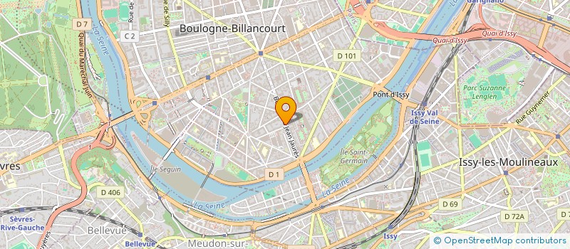 localisation de l'entreprise SCI JEAN JAURES à BOULOGNE-BILLANCOURT