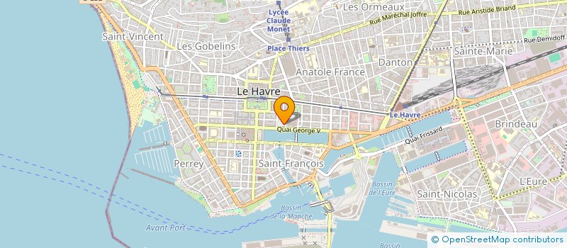 localisation de l'entreprise SCI JEAN JAURES BAT DE L'ORGE  LE HAVRE