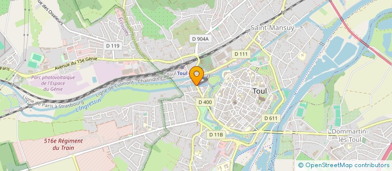 localisation de l'entreprise SCI JEANISE  TOUL