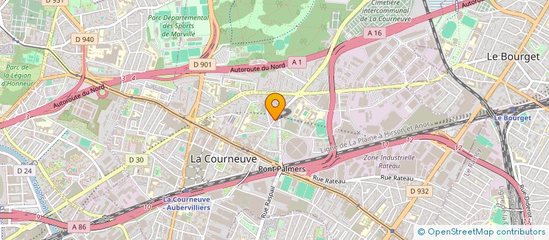 localisation de l'entreprise SCI JEANNE à LA COURNEUVE