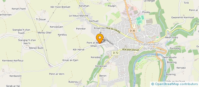 localisation de l'entreprise SCI JEANNE BIRRIEN à CHATEAUNEUF DU FAOU