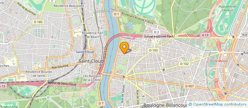localisation de l'entreprise SCI JEANNINE à BOULOGNE-BILLANCOURT