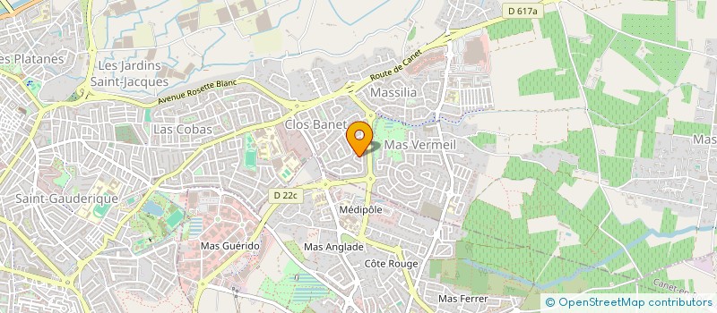 localisation de l'entreprise SCI JECAM  PERPIGNAN