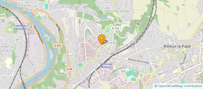 localisation de l'entreprise SCI JECYDOM  SATHONAY-CAMP