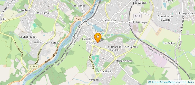 localisation de l'entreprise SCI JEFA  CONDAT-SUR-VIENNE