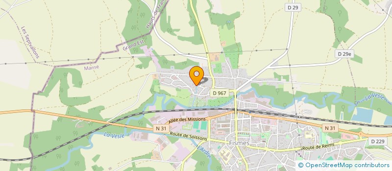 localisation de l'entreprise SCI JEG  FISMES