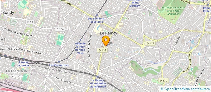 localisation de l'entreprise SCI JEHAN DE CHELLES  LE RAINCY