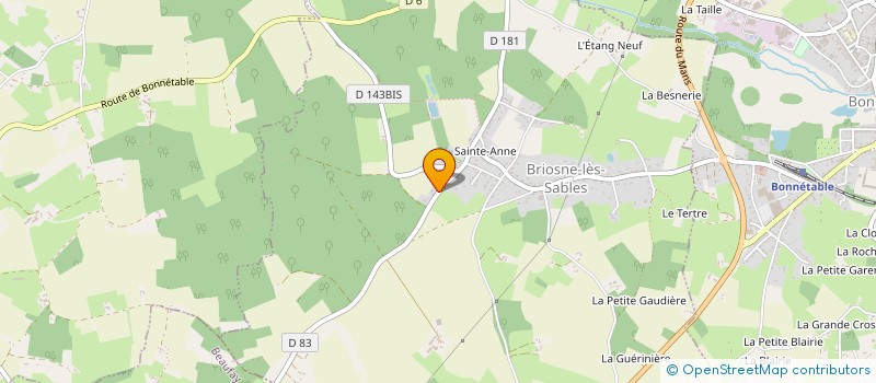 localisation de l'entreprise SCI JELINO  BRIOSNE-LES-SABLES