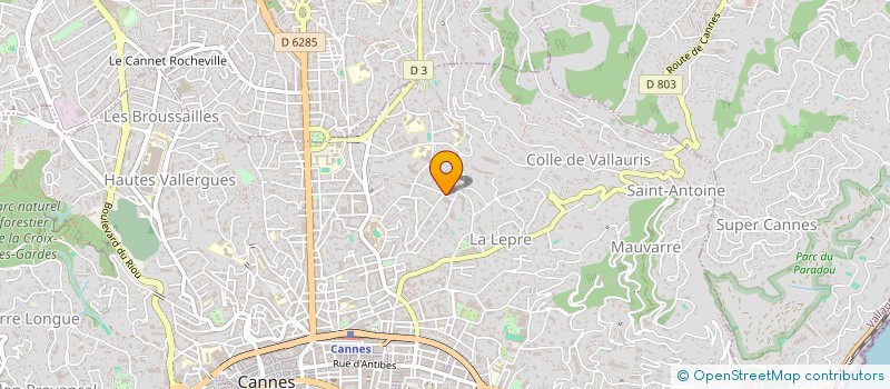 localisation de l'entreprise SCI JELIVA  CANNES