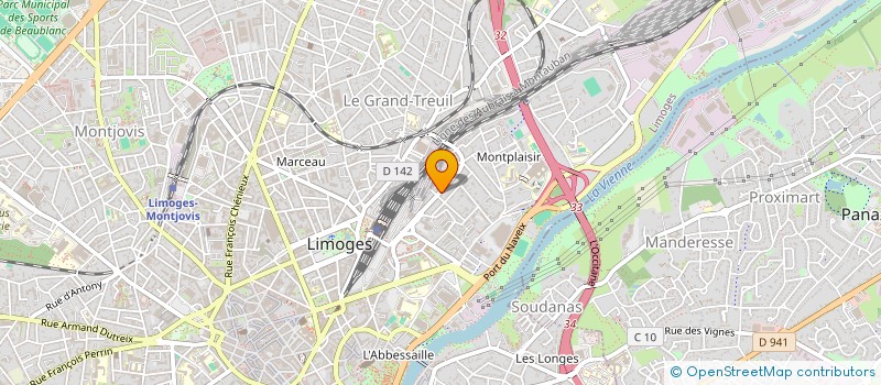 localisation de l'entreprise SCI JELOVI à LIMOGES