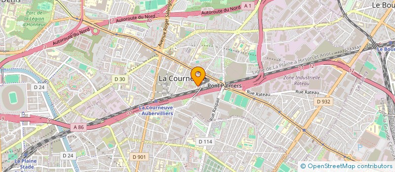 localisation de l'entreprise SCI JELU à LA COURNEUVE
