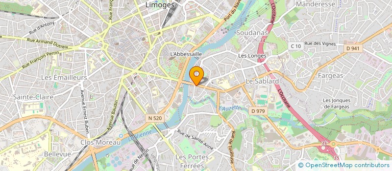 localisation de l'entreprise SCI JELY à LIMOGES