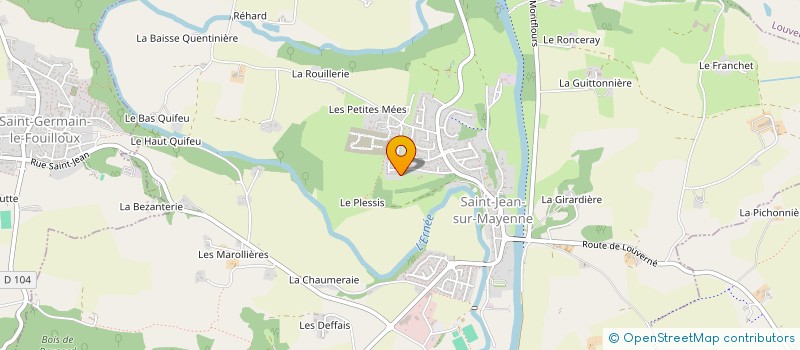 localisation de l'entreprise SCI JEMA  SAINT-JEAN-SUR-MAYENNE