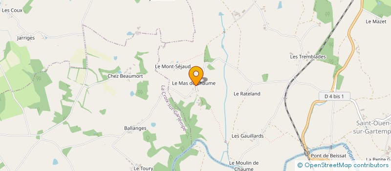 localisation de l'entreprise SCI JEMAR  SAINT-OUEN-SUR-GARTEMPE