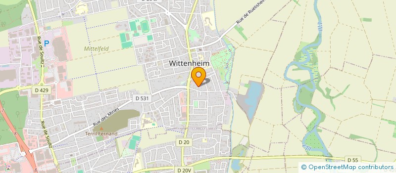 localisation de l'entreprise SCI JENNY  WITTENHEIM