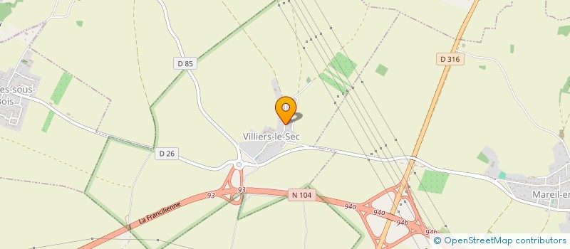 localisation de l'entreprise SCI JENNY RECEPTION  VILLIERS-LE-SEC