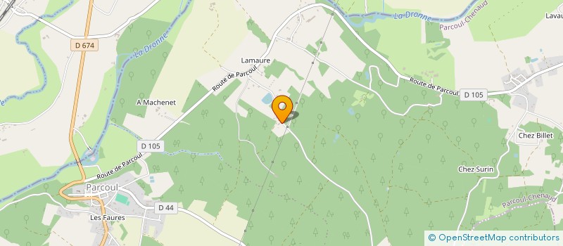 localisation de l'entreprise SCI JEODAC  PARCOUL-CHENAUD