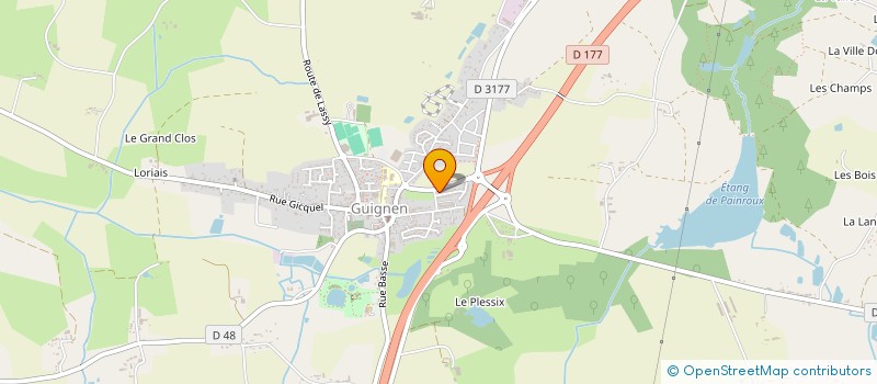 localisation de l'entreprise SCI JEPANEL  GUIGNEN