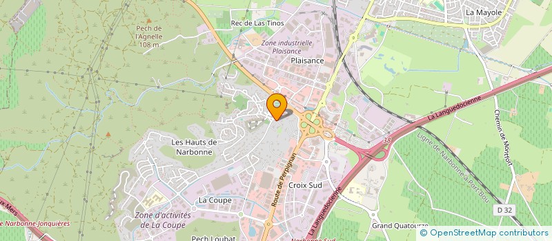 localisation de l'entreprise SCI JEROD  NARBONNE