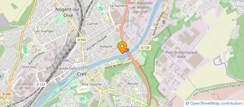 localisation de l'entreprise SCI JERODIE  CREIL