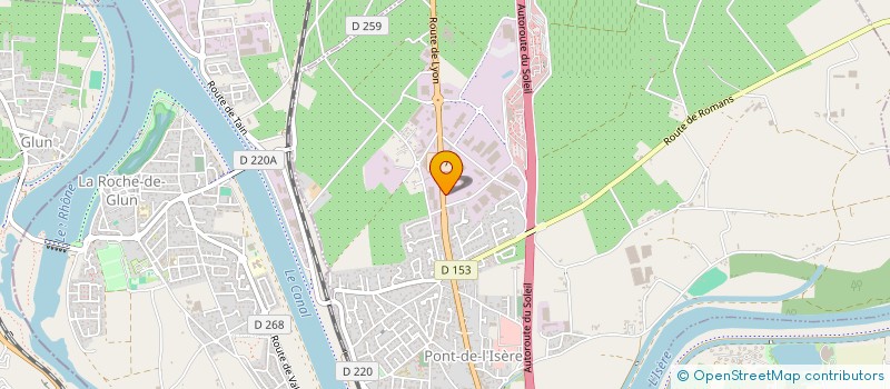 localisation de l'entreprise SCI JEROME ET AURORE LEGLENE  PONT-DE-L'ISERE