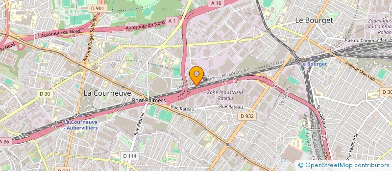 localisation de l'entreprise SCI JEROMI à LA COURNEUVE