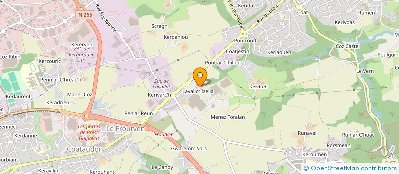 localisation de l'entreprise SCI JESTIN FRERES  GUIPAVAS