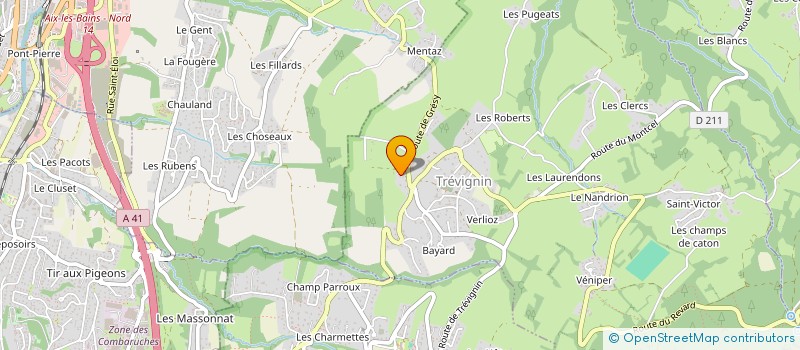 localisation de l'entreprise SCI JET  TREVIGNIN