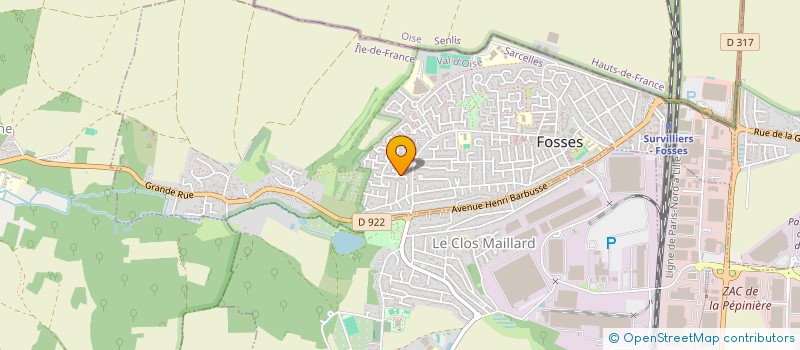 localisation de l'entreprise SCI JEUNE IMMO  FOSSES