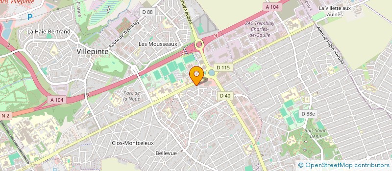 localisation de l'entreprise SCI JEYA à VILLEPINTE