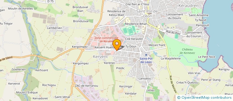 localisation de l'entreprise SCI JEZEQUEL  SAINT-POL-DE-LEON