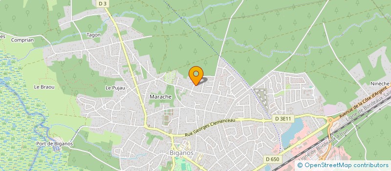 localisation de l'entreprise SCI JF ATLANTIQUE  BIGANOS