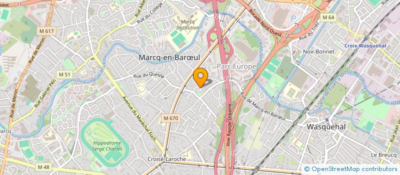 localisation de l'entreprise SCI JF CLAERBOUT à MARCQ-EN-BARŒUL