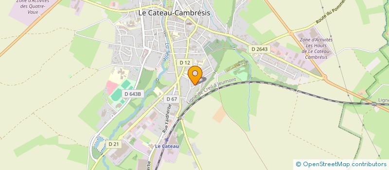 localisation de l'entreprise SCI JF PIERRE LEGRAND  LE CATEAU-CAMBRESIS