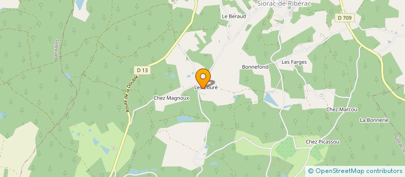 localisation de l'entreprise SCI JF1  SIORAC-DE-RIBERAC