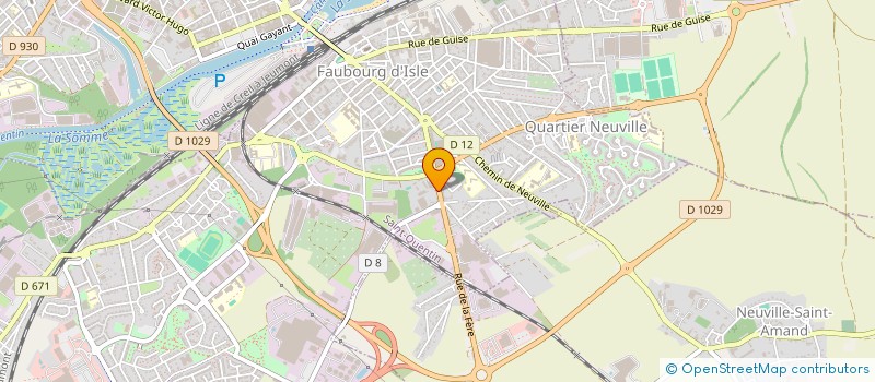 localisation de l'entreprise SCI JFA2B à SAINT-QUENTIN