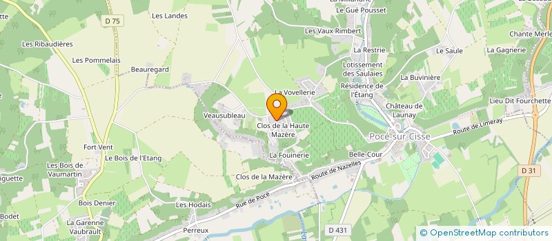 localisation de l'entreprise SCI JFAC  POCE-SUR-CISSE