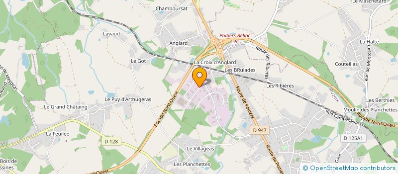 localisation de l'entreprise SCI JFD à COUZEIX