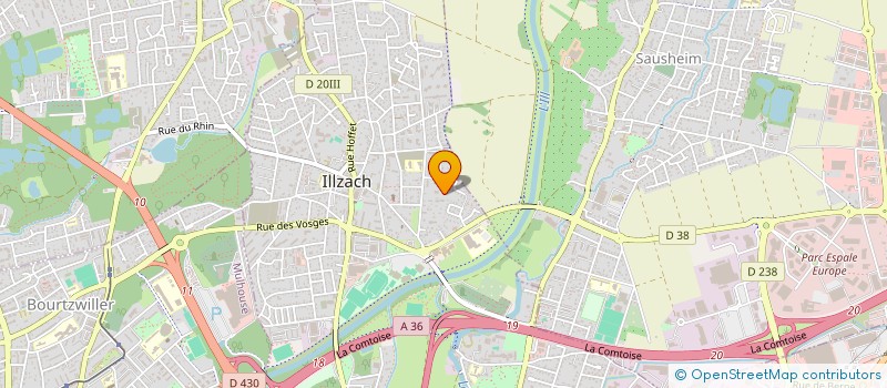 localisation de l'entreprise SCI JFE  ILLZACH