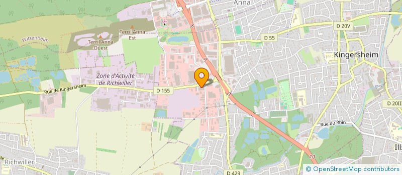 localisation de l'entreprise SCI JFK  KINGERSHEIM