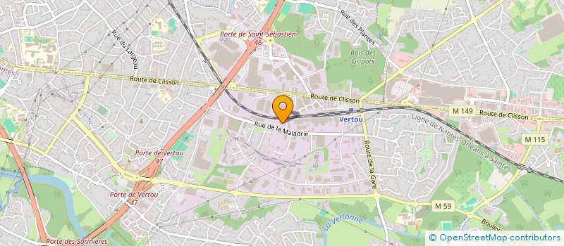 localisation de l'entreprise SCI JFL  VERTOU