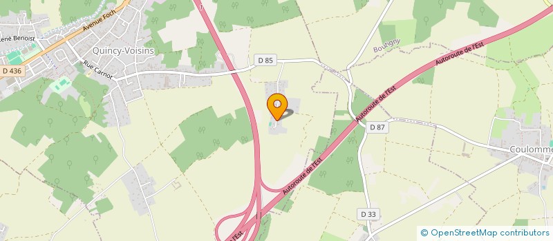 localisation de l'entreprise SCI JFLAP  QUINCY-VOISINS