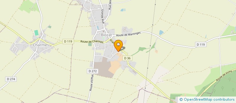 localisation de l'entreprise SCI JFOG IMMOBILIER  BIOZAT