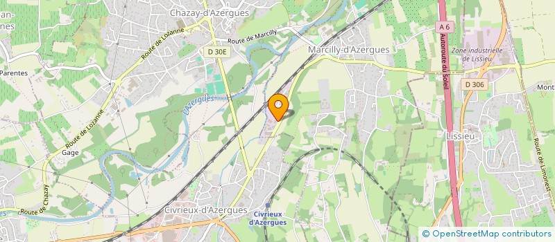 localisation de l'entreprise SCI JFV BERGER  MARCILLY-D'AZERGUES