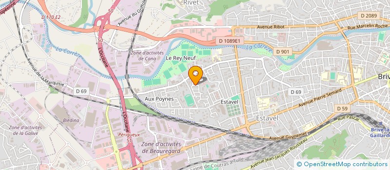 localisation de l'entreprise SCI JFY  BRIVE LA GAILLARDE