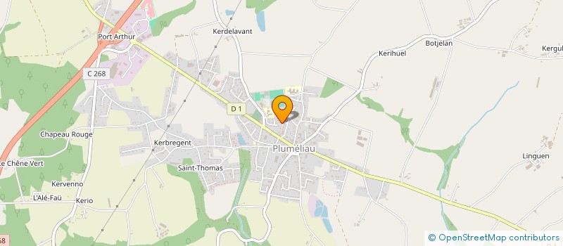 localisation de l'entreprise SCI JG EVEN  PLUMELIAU-BIEUZY